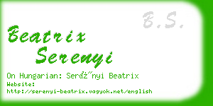 beatrix serenyi business card